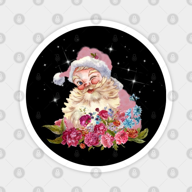 Cute pink Santa Magnet by Nano-none